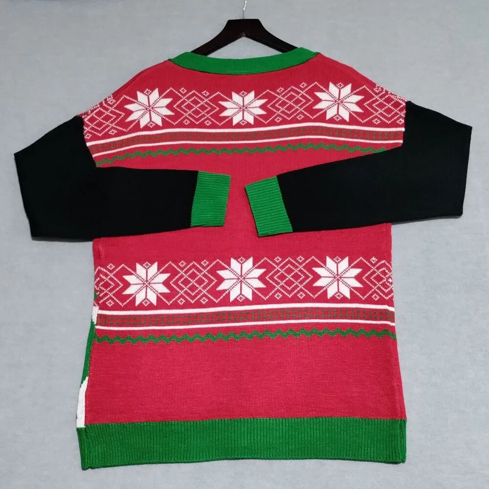 Junk Food Mens Large Star Wars Boba Fett Ugly Christmas Sweater Cardigan - Picture 5 of 15